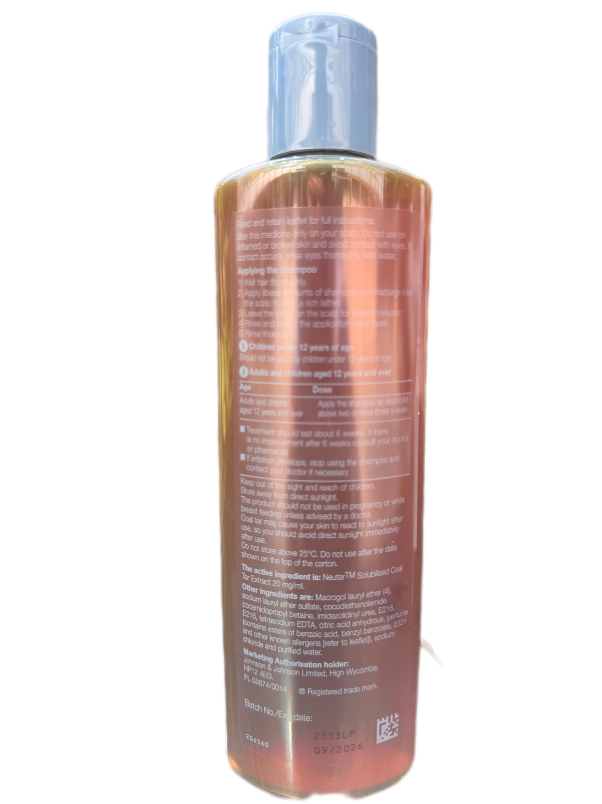 T-Gel shampoo lather on scalp for clean feel and control