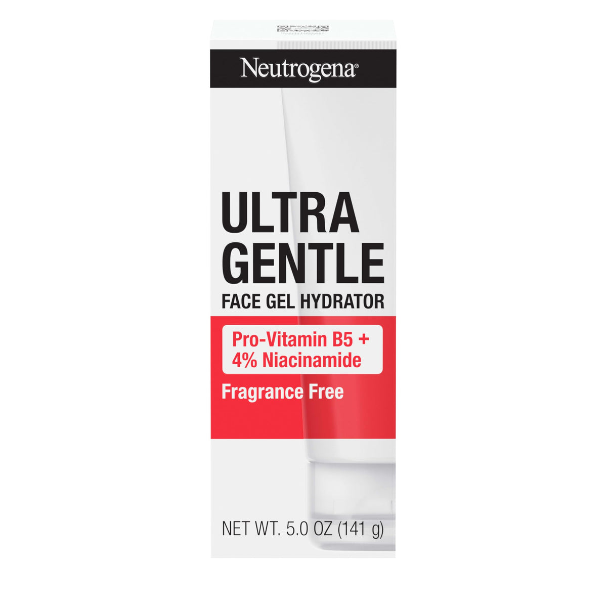 Neutrogena Ultra Gentle Face Gel Hydrator bottle front—fragrance-free hydration for sensitive, acne-prone skin.