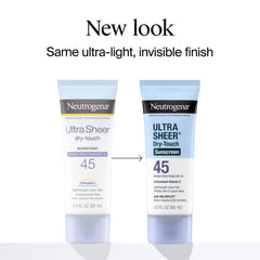 Neutrogena Ultra Sheer Dry-Touch body SPF 45 coverage in a tube