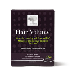 NEW NORDIC bottle front view showing packaging and daily hair supplement benefit