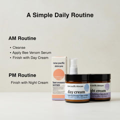 New Pacific Skincare packaging with natural ingredients highlights clean care.