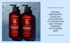 Hair strands after applying New York Biology Biotin Conditioner for thickness.