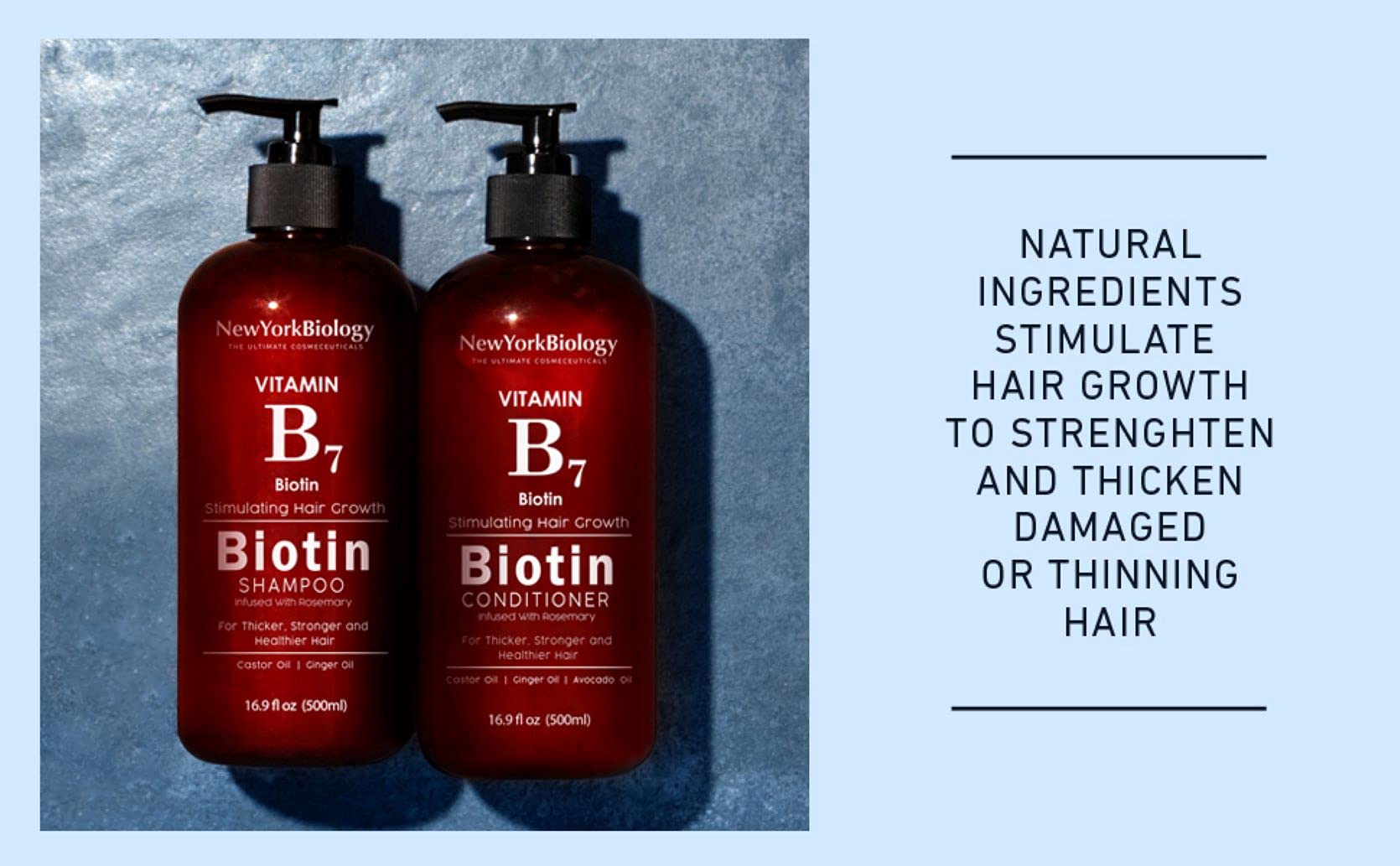 New York Biology Biotin Shampoo targets scalp and hair care for thinning areas