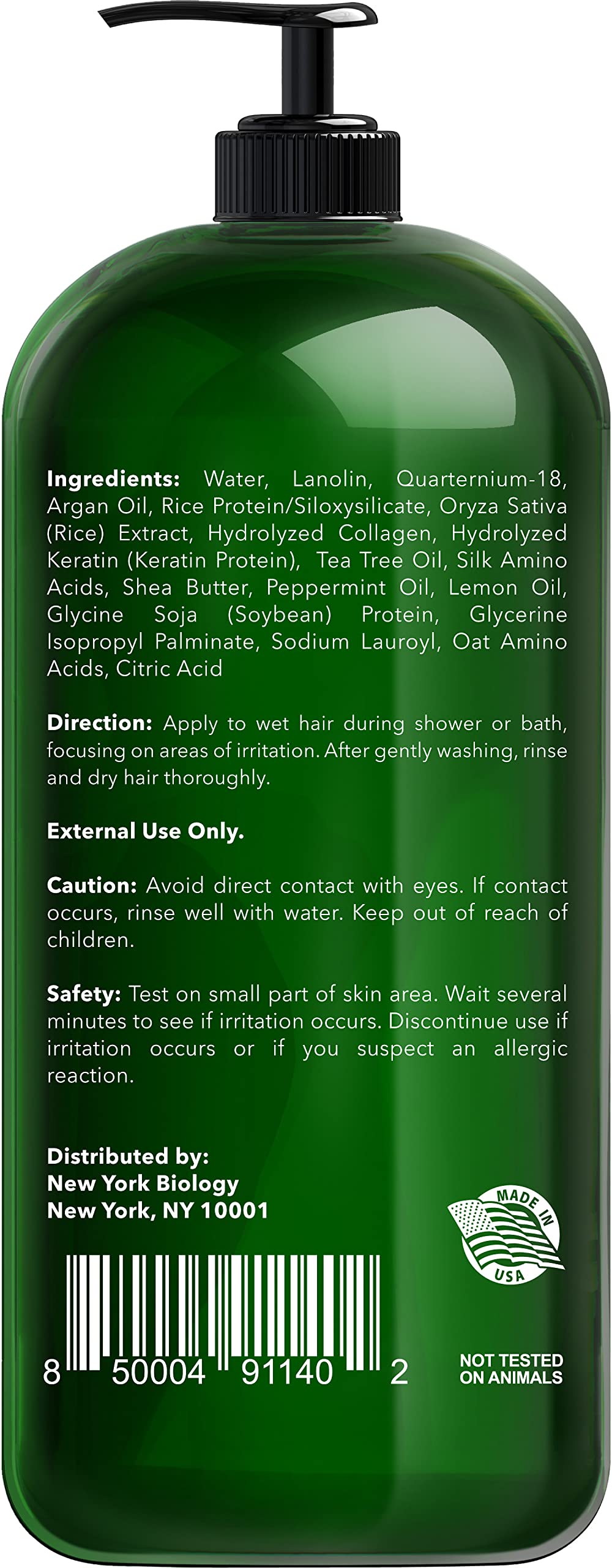 New York Biology Tea Tree Conditioner foamy lather gently nourishes and soothes dry itchy scalp.