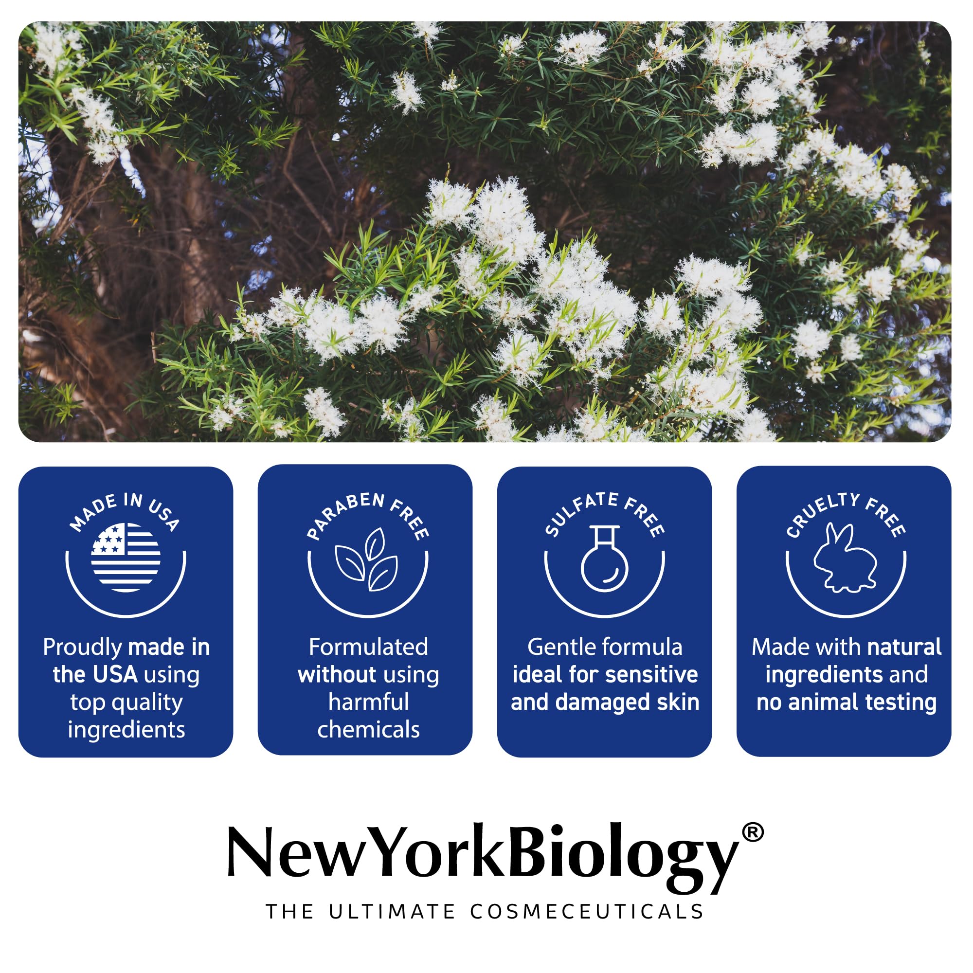 New York Biology Tea Tree Mint Body Wash pack of 2 shown for value and convenience.