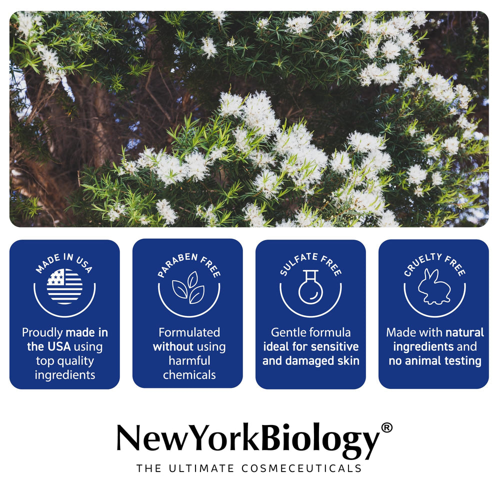 New York Biology Tea Tree Mint Body Wash pack of 2 shown for value and convenience.