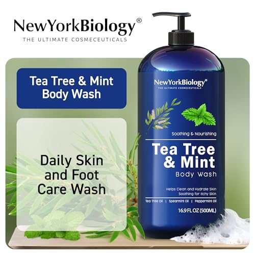 New York Biology Tea Tree Mint Body Wash tea tree oil ingredient highlight for natural care.