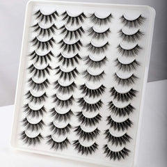 Newcally 3D multi-layer lashes with voluminous, wispy effect.