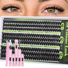 Newcally 80D lash clusters kit in 8-12mm for natural short lash enhancement.