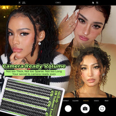 Newcally D-curly lash band blends with natural lashes.