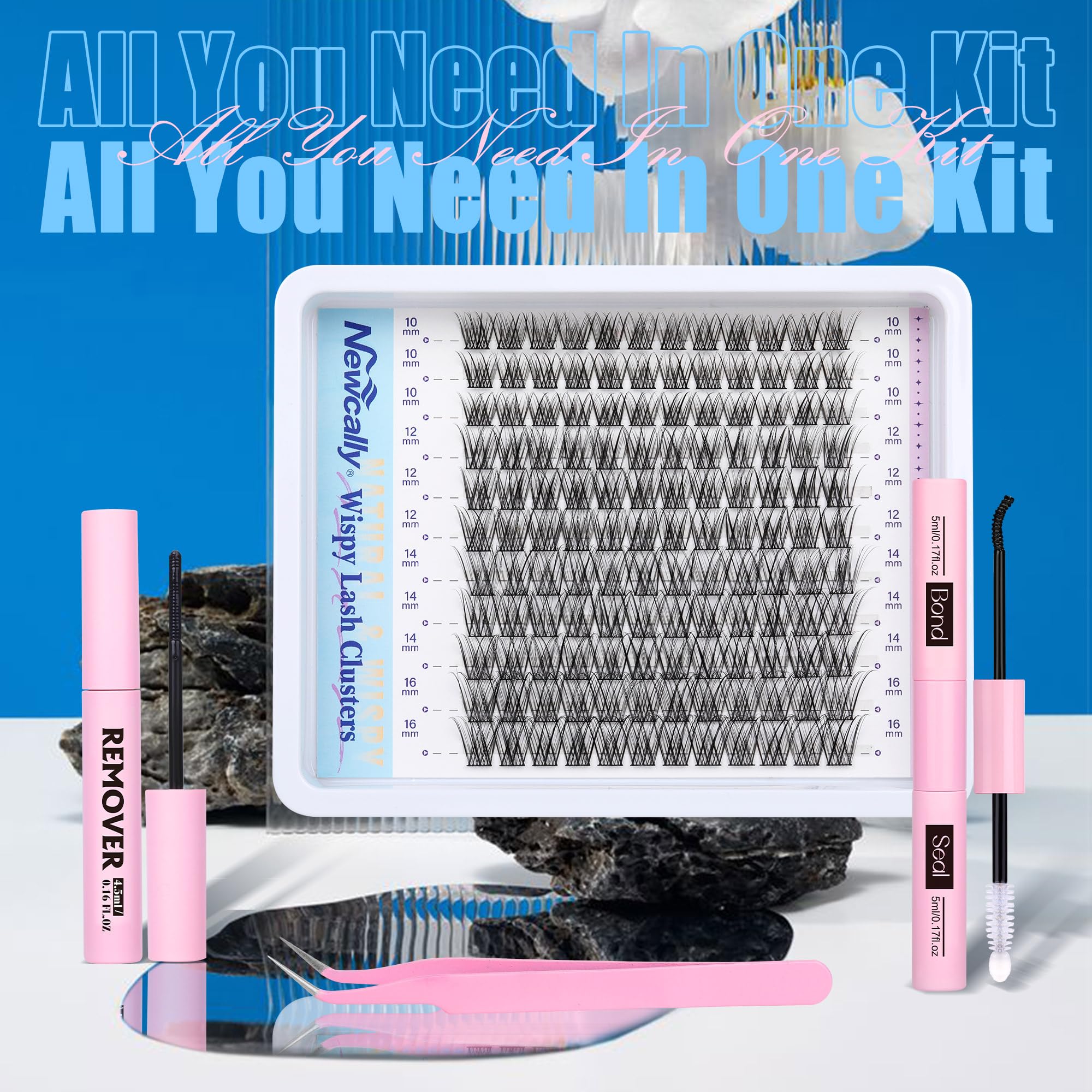 Newcally lash bond and seal for secure hold.