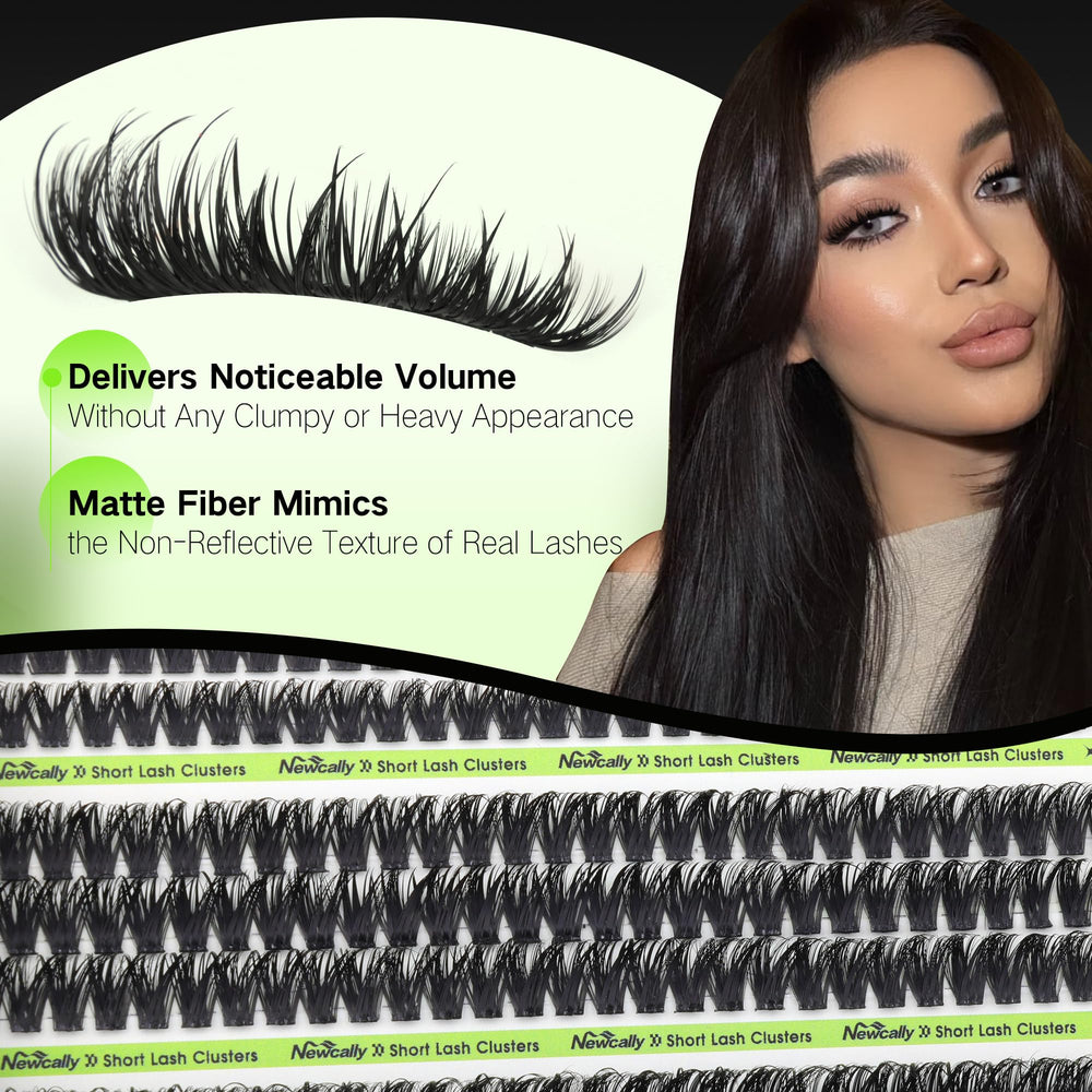Newcally short fluffy lashes deliver 3D volume with light feel.