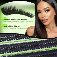 Newcally Volume Lash Clusters 10mm kit for wispy daily glamour.
