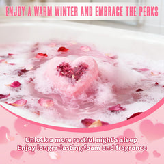 NEWFEIFAN heart-shaped bath bombs delivering a romantic gifting vibe