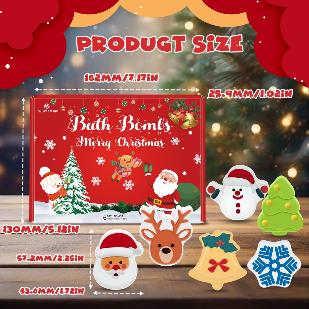 NEWFEIFAN holiday gift bath bombs create a cozy bath moment.
