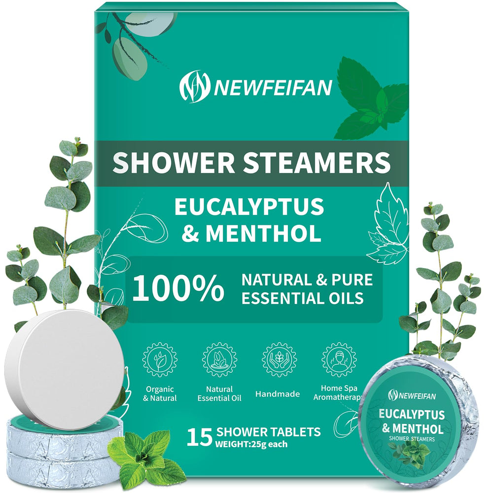 NEWFEIFAN 15-pack shower steamers, pack shot, ideal gift idea