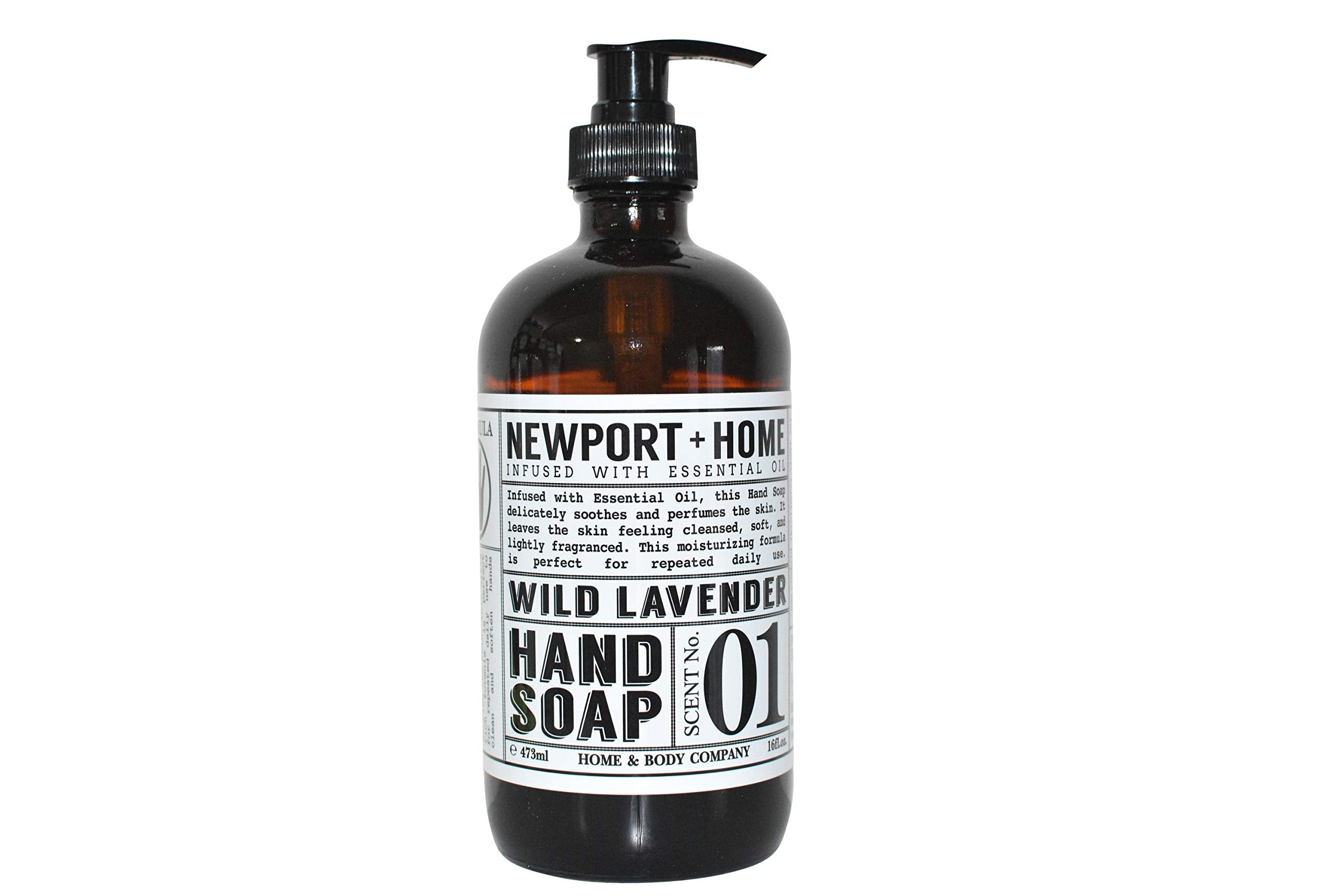 Newport wild lavender hand soap on display, ideal as a gift.