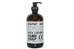 Newport Home Hand Soap Co bottle with wild lavender scent for everyday cleansing.
