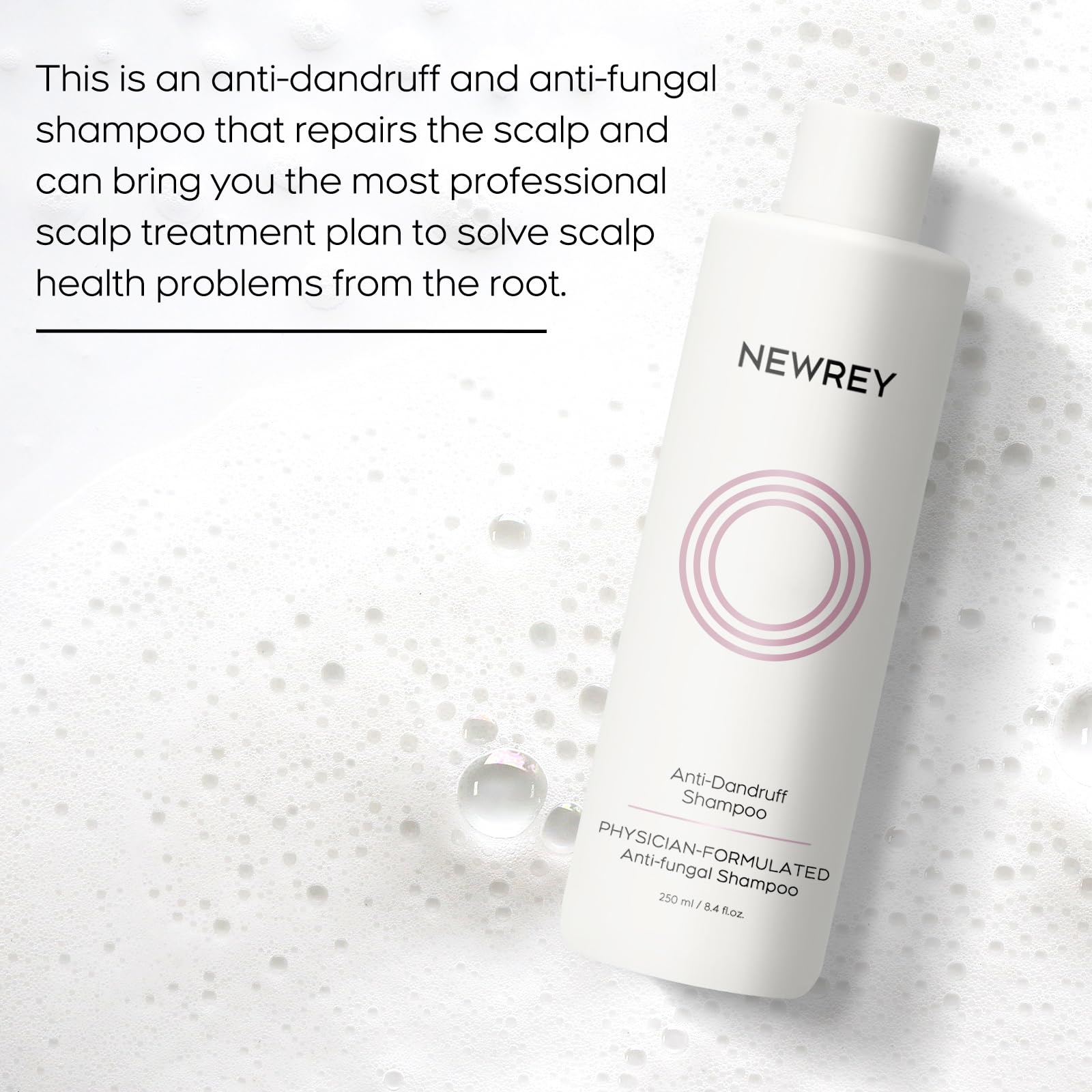 NEWREY anti-dandruff action targets flakes and itch cues.