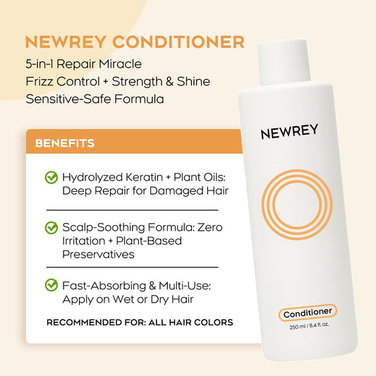NEWREY Hydrating Conditioner texture close-up highlights rich, silky formula