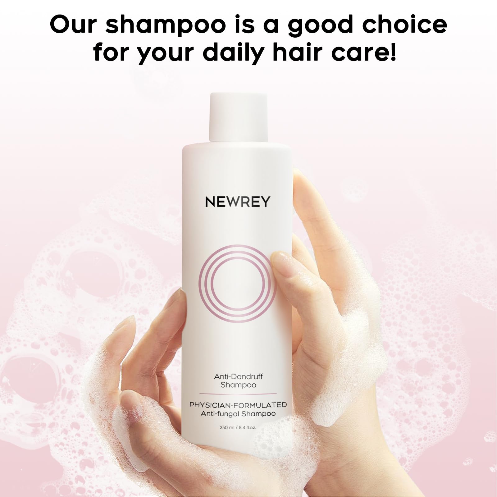 NEWREY packaging communicates trust for ongoing scalp care.
