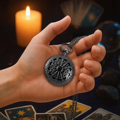NewRiu obsidian mirror decor for sacred spaces, accenting altars and meditation corners