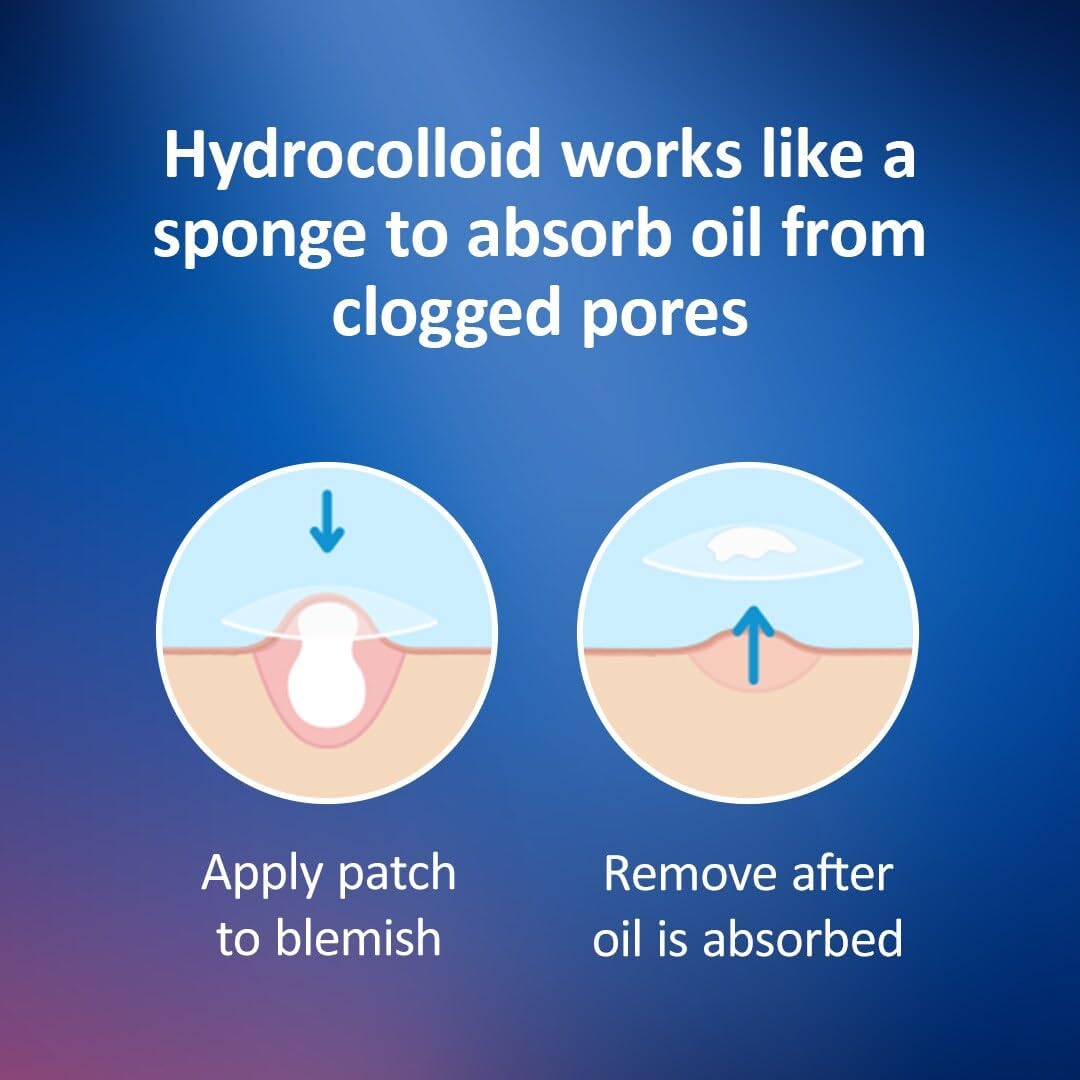 Patch turning from clear to white as it absorbs fluids