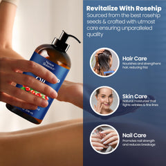 Nexon Botanics Rosehip Oil massage use in a spa-like routine