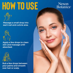 Nexon Botanics Vitamin E Oil on skin for smooth feel