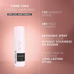 Nexxus Comb Thru travel-size pack for on-the-go styling