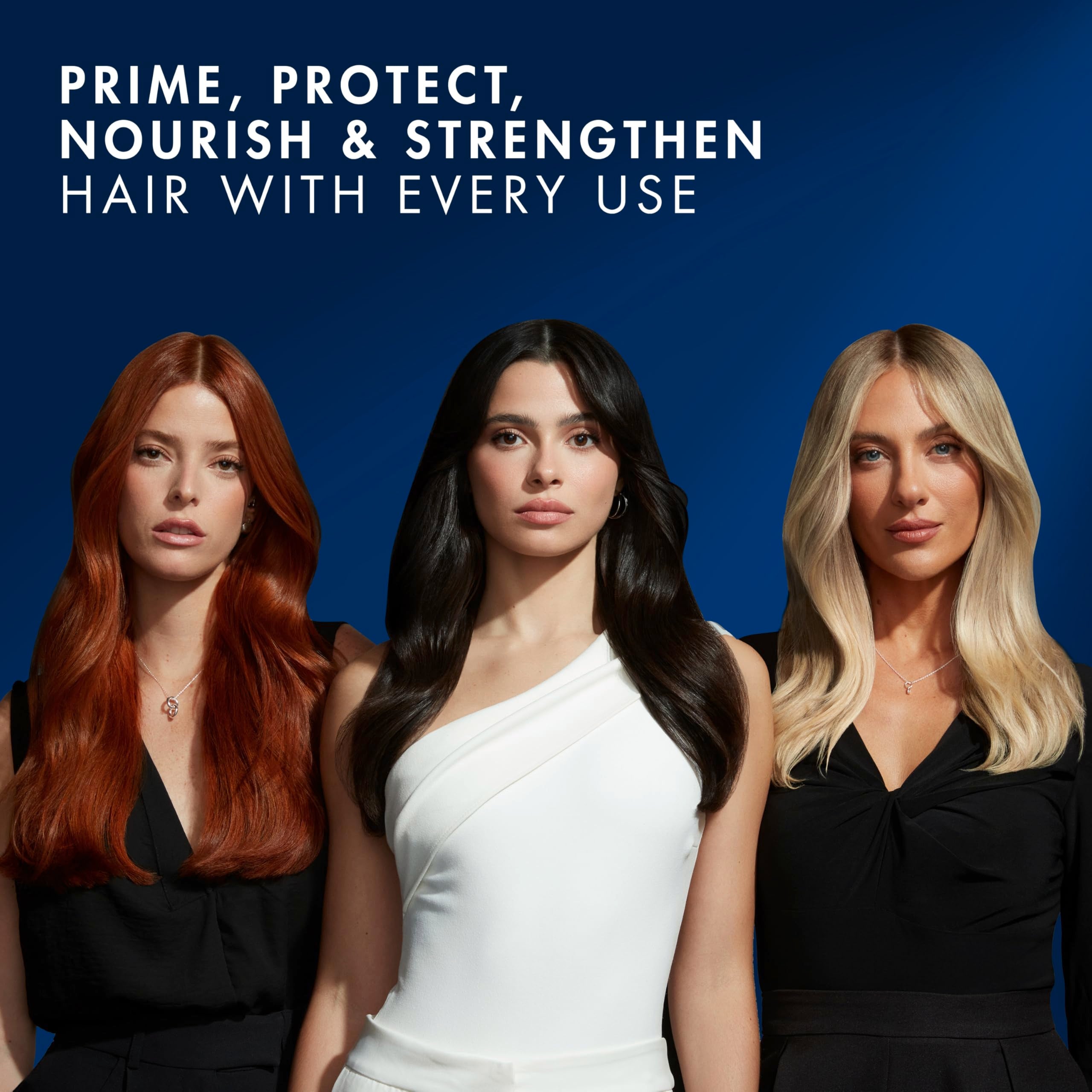 Hero shot of Nexxus Humectress spray in a styled, salon-ready look