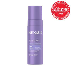Nexxus Hy-Volume Cloud Foam pump-action enables easy, even root-to-tip application.