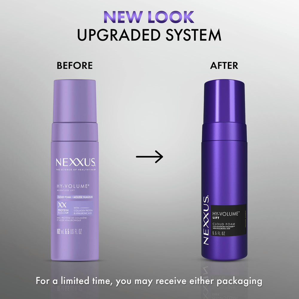 Nexxus hair shines with softness using Hy-Volume system.