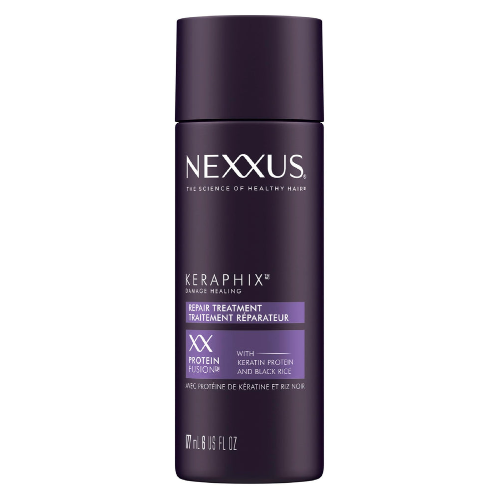 Nexxus Keraphix pre-wash cream close-up targeting damaged hair repair