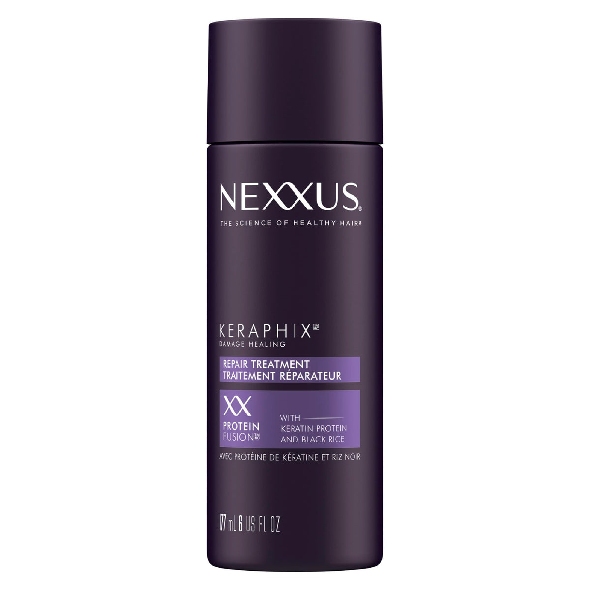 Nexxus Keraphix pre-wash cream close-up targeting damaged hair repair