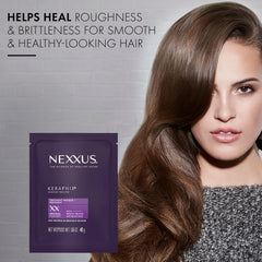 Nexxus Keraphix masque jar closeup highlights packaging and premium formulation