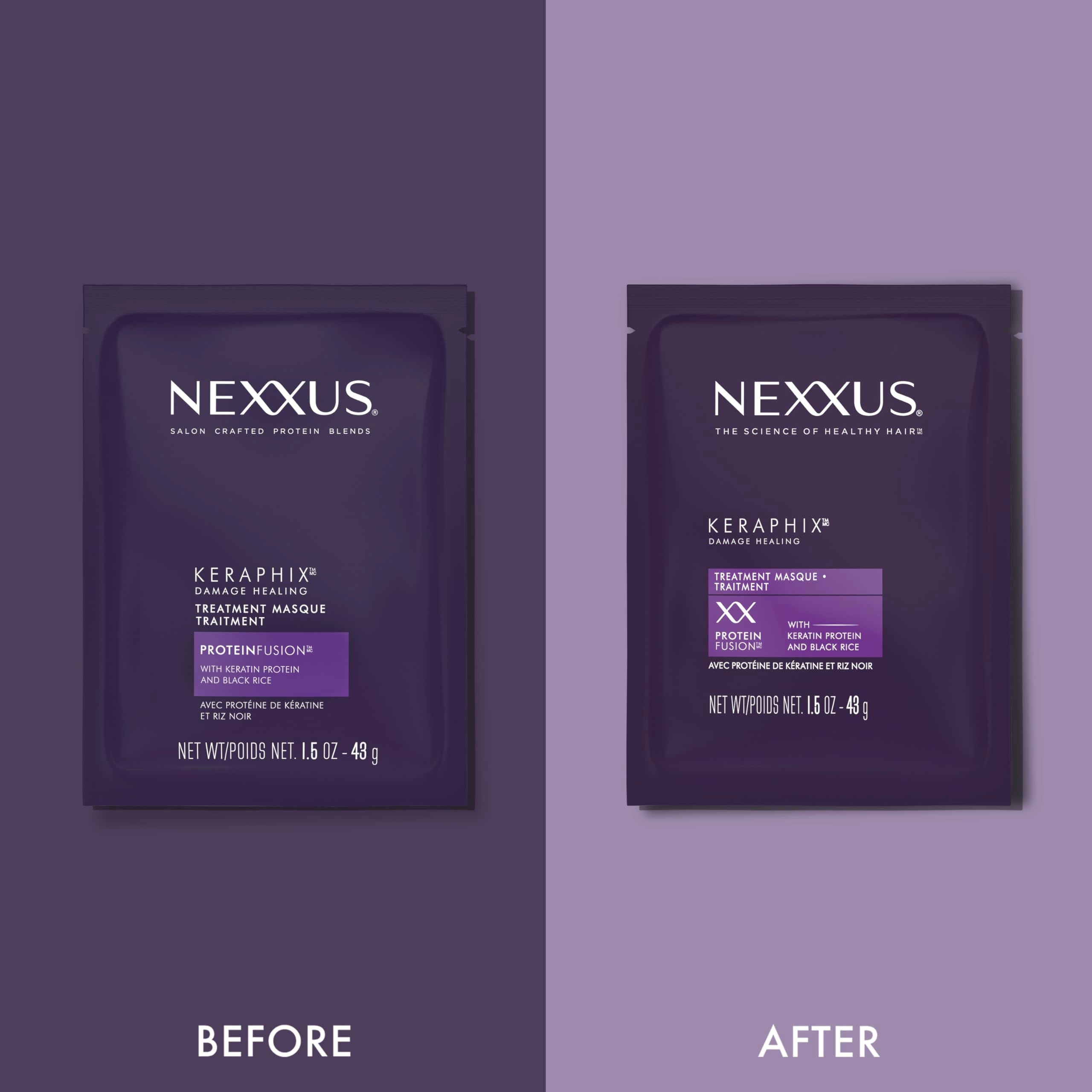 Nexxus Keraphix masque mid-lengths application provides even coverage and conditioning