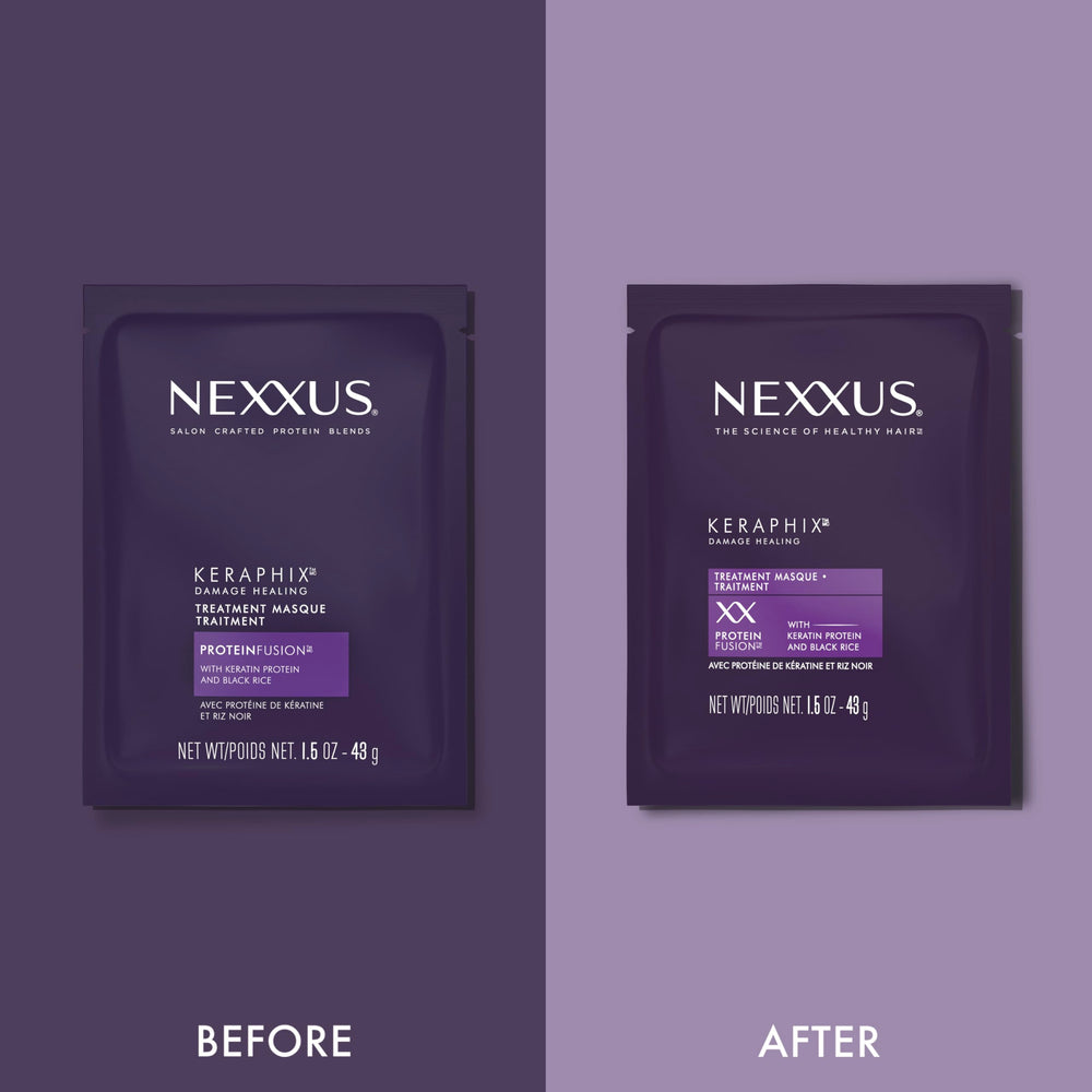 Nexxus Keraphix masque mid-lengths application provides even coverage and conditioning