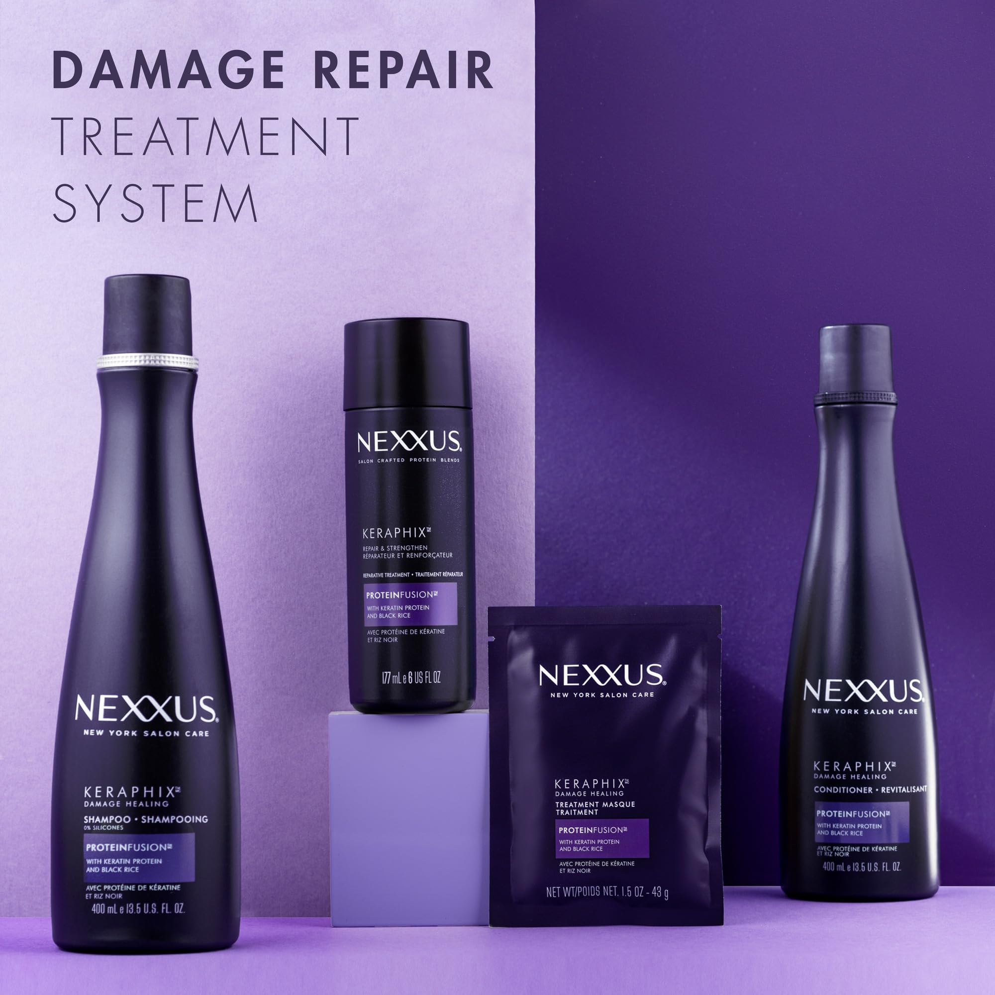 Nexxus Keraphix results show smoother, revitalized hair after use