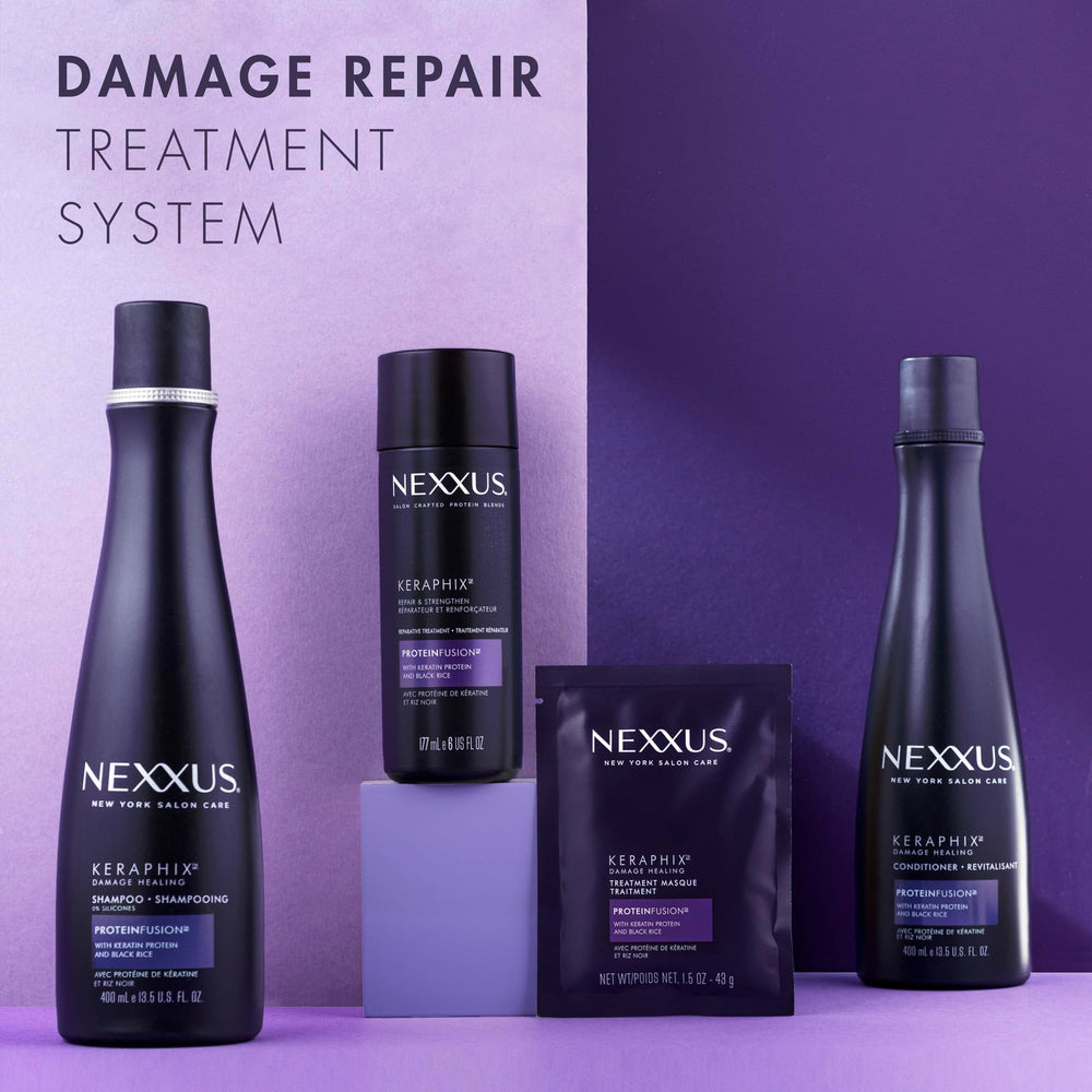 Nexxus Keraphix results show smoother, revitalized hair after use