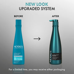Nexxus Ultralight Smooth Conditioner ingredients label highlights PROTEINFUSION benefits