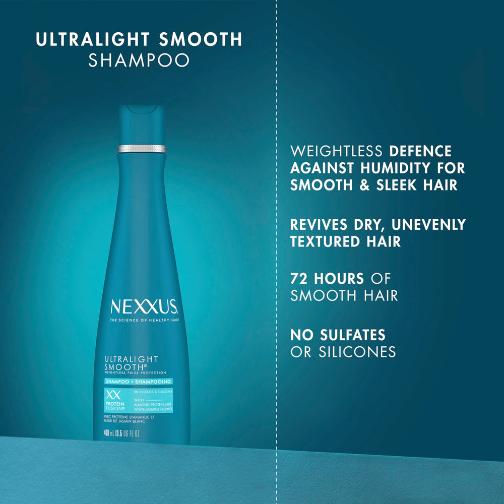 Nexxus Ultralight Smooth Frizz Defy Serum bottle for frizz control