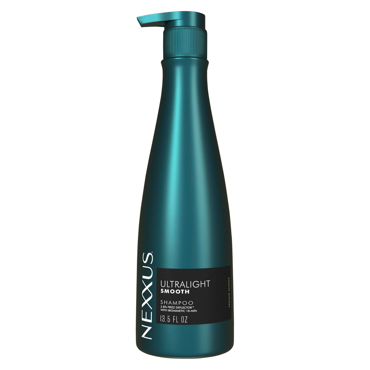 Nexxus Ultralight Smooth Shampoo bottle highlighting weightless frizz defense