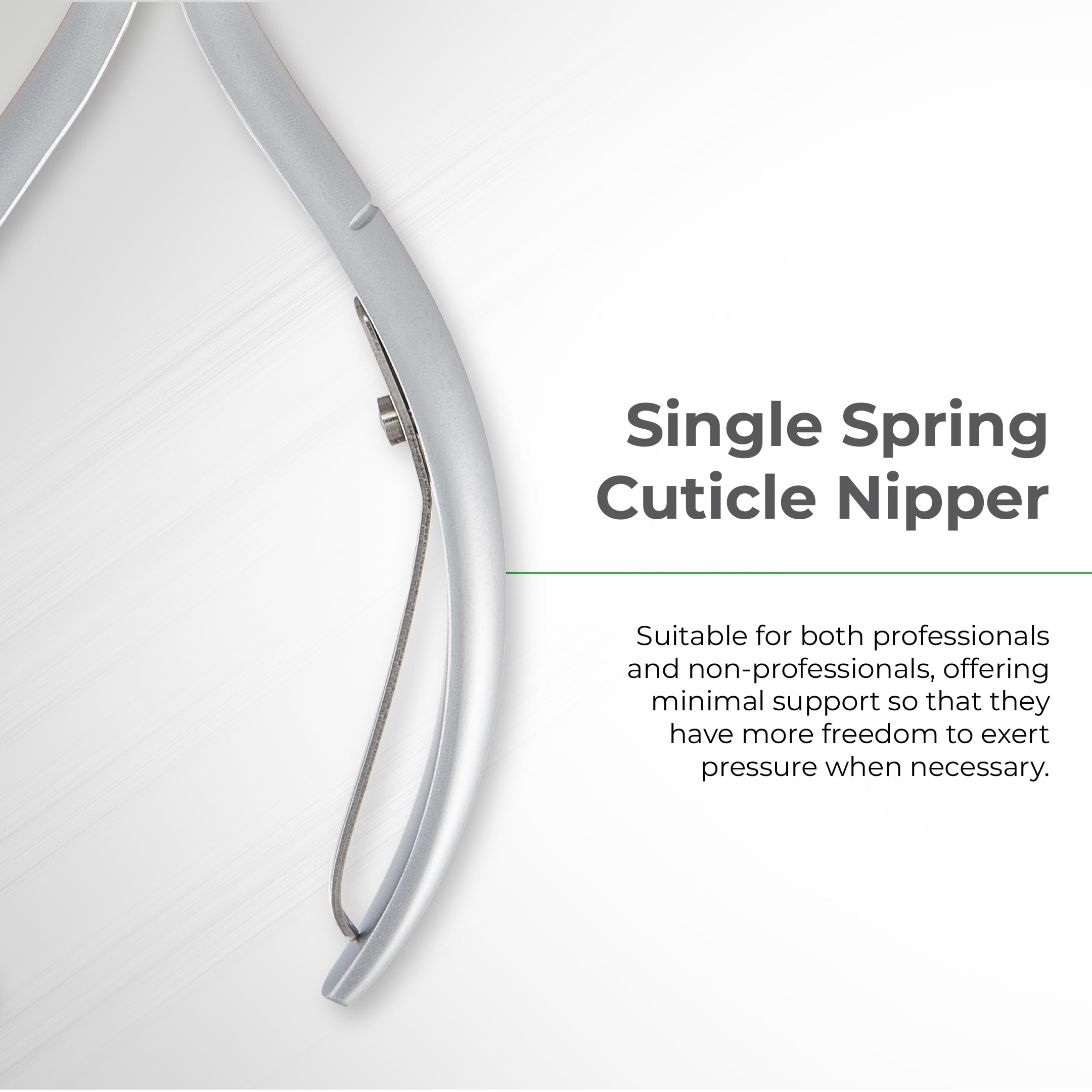 NGHIA Cuticle Nipper D-01 grey plated finish ensures durable daily use