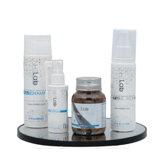 NHTLab Hair Growth Serum bottle emphasizes fragrance-free dermatologist-tested formula