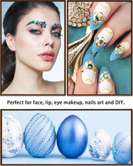 NIACONN hair and face gems applied for party looks
