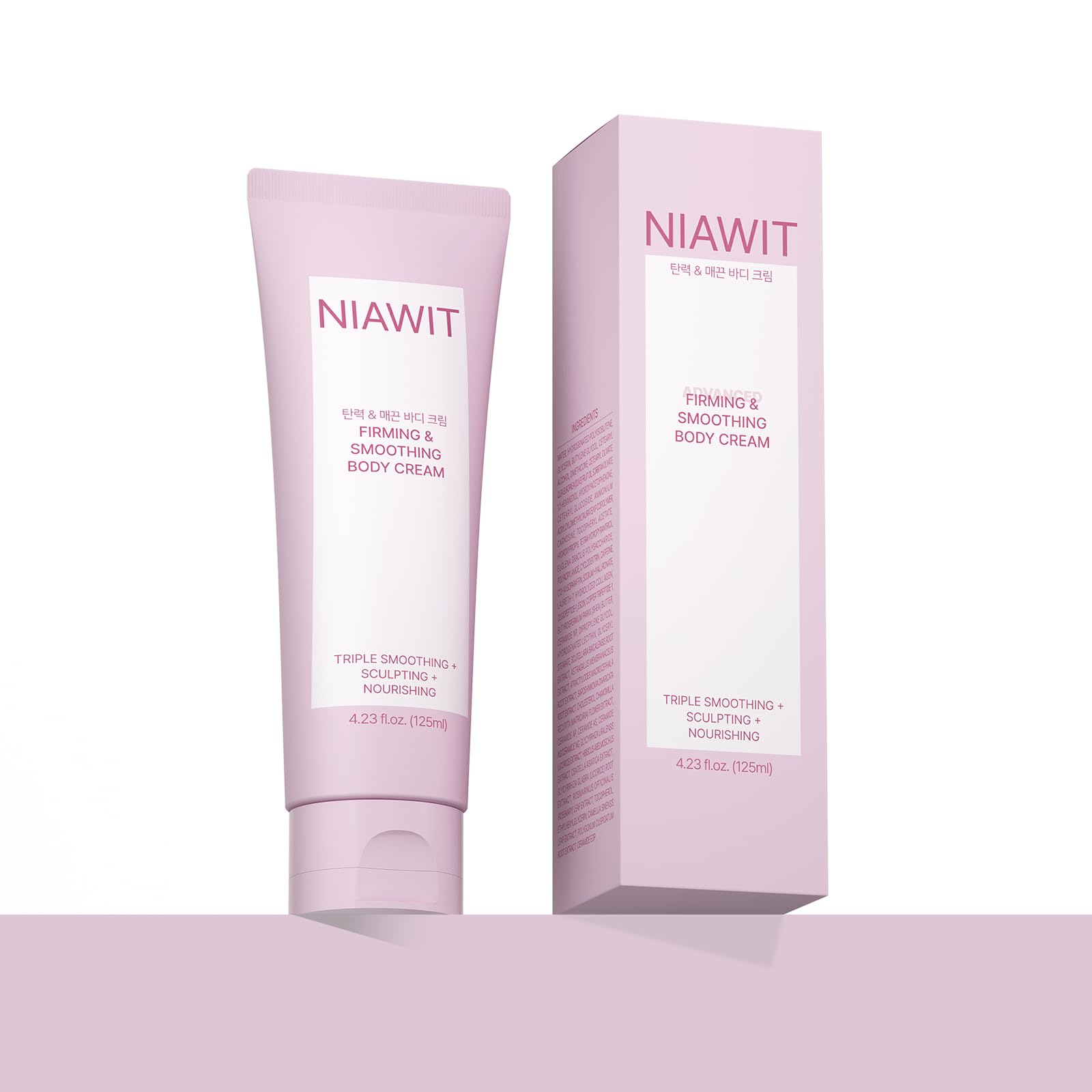 NIAWIT Firming Smoothing bottle pour for quick daily application.