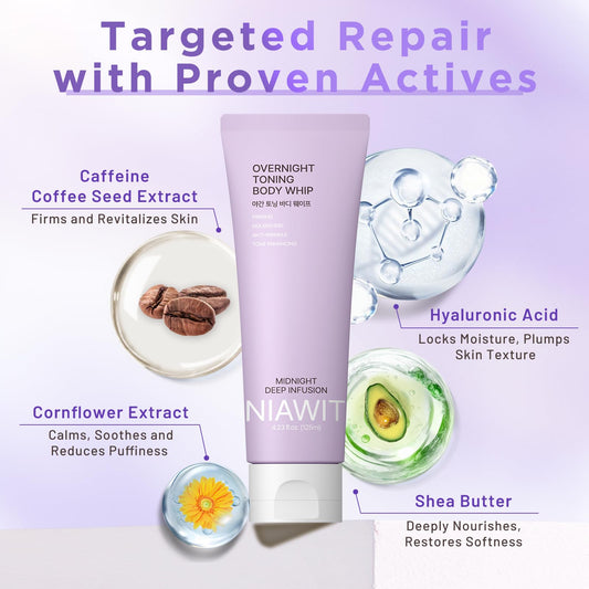 NIAWIT Overnight Toning Body Whip thigh toning – supports smoother, more toned skin.