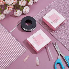 NICENEEDED salon scene with fibres and tools illustrating professional-grade versatility