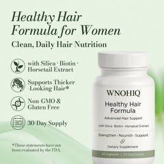 Nichalous Healthy Hair Formula bottle cap close-up emphasizing gluten-free and non-GMO formula.